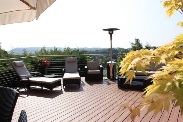 patio installed with composite decking