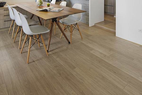 Install vinyl flooring for dining area